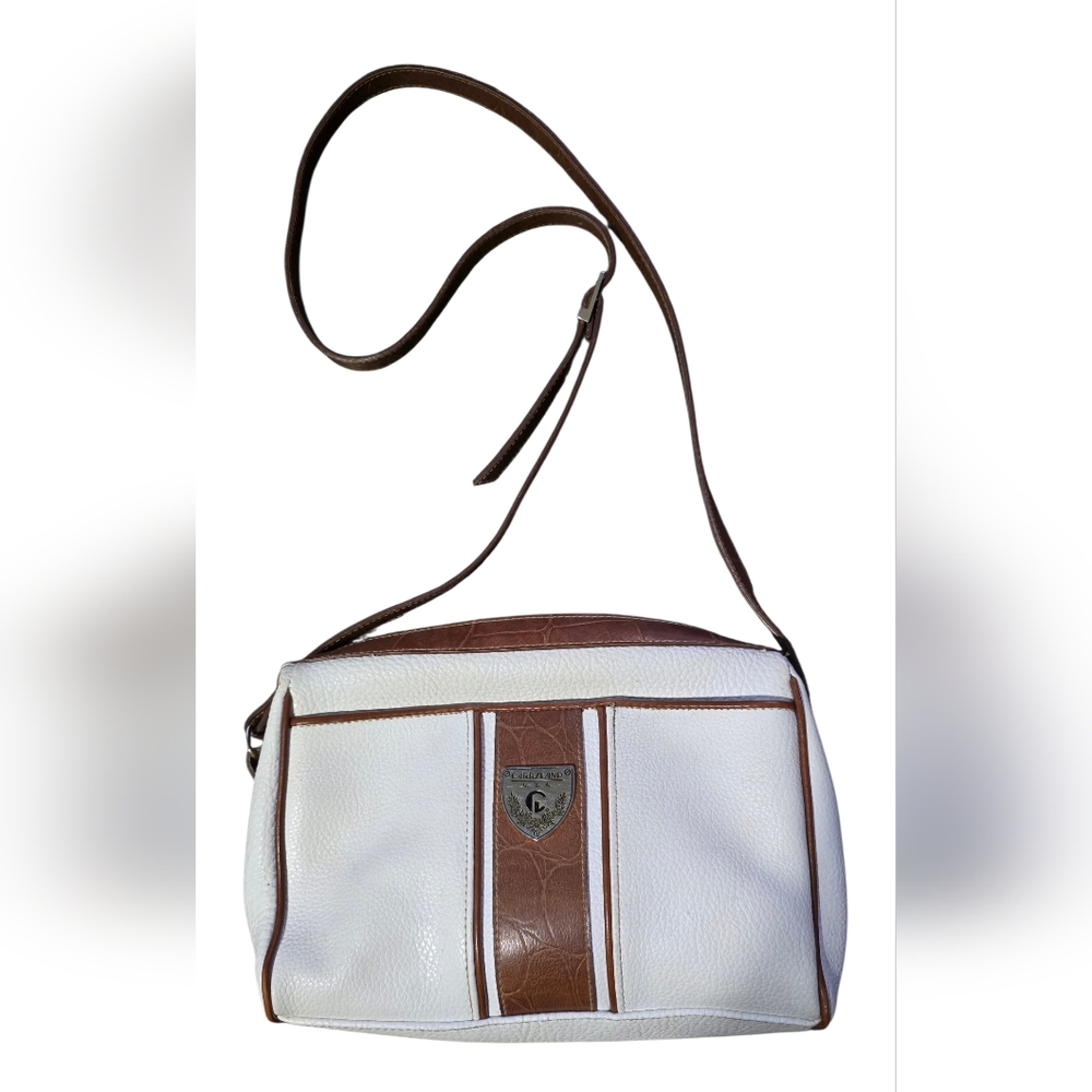 Carryland Classic White and Brown Crossbody Bag